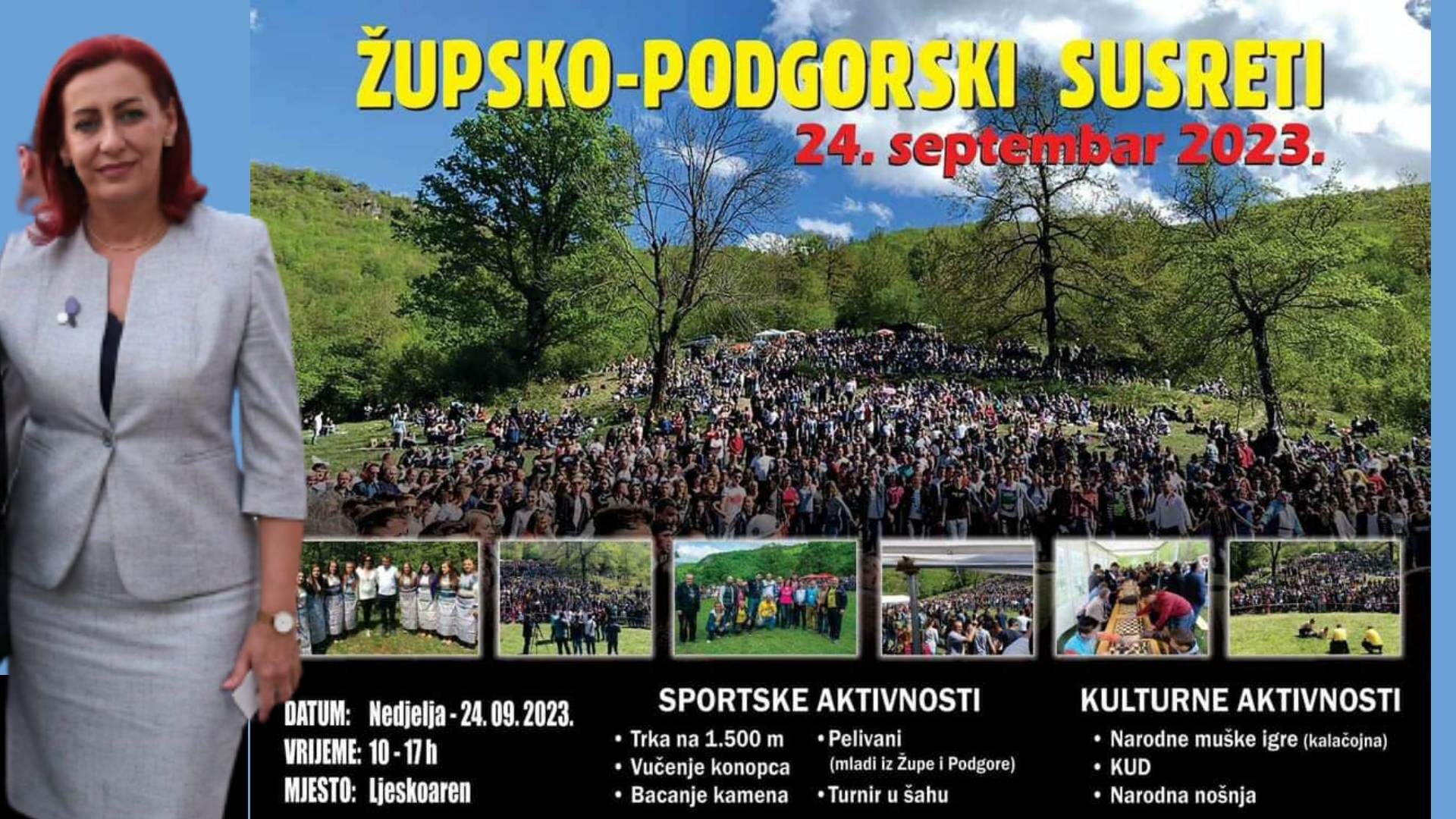 Emilija Redžepi poziva na proslavu Župsko-Podgorskih susreta Ljeskoaren 2023