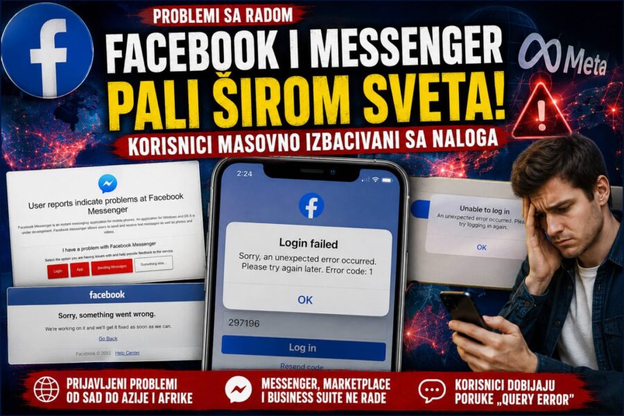 FACEBOOK I MESSENGER PALI ŠIROM SVETA: Korisnici masovno izbacivani sa naloga, prijavljeni problemi od Amerike do Azije!